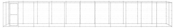 Venkovní psí kotec pozinkovaná ocel 26,62 m² 3082312