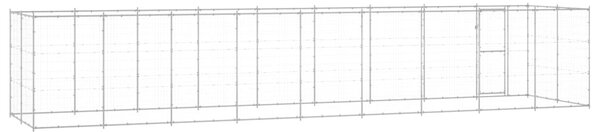 Venkovní psí kotec pozinkovaná ocel 21,78 m² 3082311
