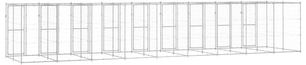 Venkovní psí kotec pozinkovaná ocel 21,78 m² 3082289