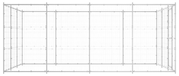 Venkovní psí kotec pozinkovaná ocel 14,52 m² 3082318