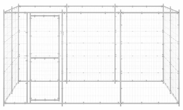 Venkovní psí kotec pozinkovaná ocel 7,26 m² 3082308