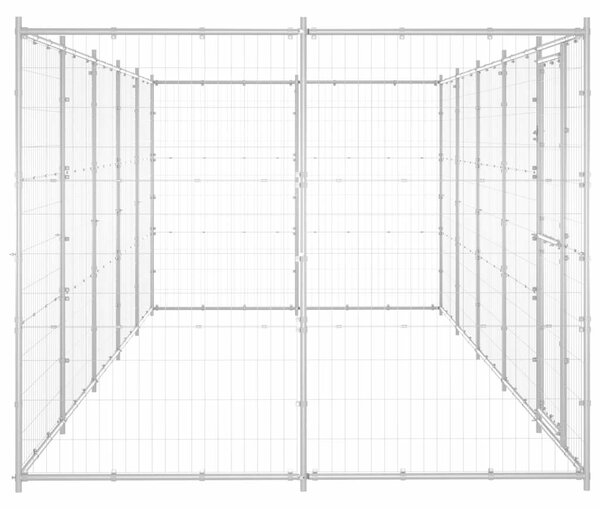 Venkovní psí kotec pozinkovaná ocel 12,1 m² 3082309