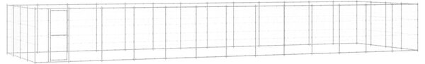 Venkovní psí kotec pozinkovaná ocel 53,24 m² 3082322