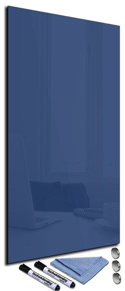 Glasdekor Magnetická skleněná tabule 34x72cm tmavě modrá