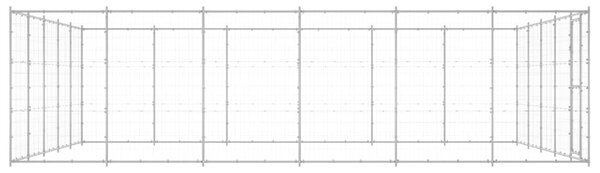 Venkovní psí kotec pozinkovaná ocel 36,3 m² 3082329