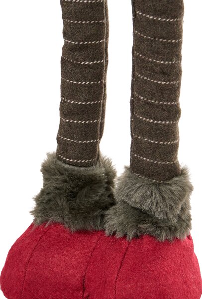 Sada 2 vánočních dekorací SAARIOINEN 50-60/62-72 cm Skřítek Červená/Zelená