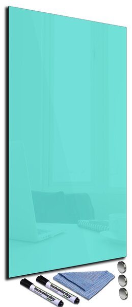 Glasdekor Magnetická skleněná tabule 34x72cm světlá tyrkysová