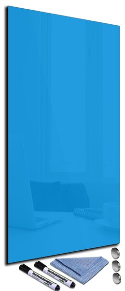 Glasdekor Magnetická skleněná tabule 120x40cm pomněnková modrá