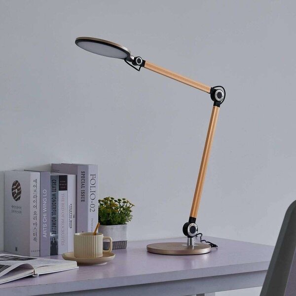 Lindby - Nyxaris LED Stolní Lampa CCT Zlatá
