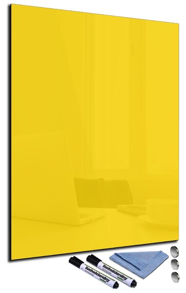 Glasdekor Magnetická skleněná tabule 50x70cm tmavá žlutá