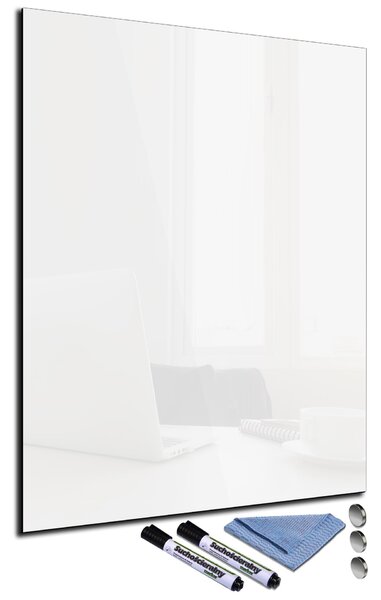 Glasdekor Magnetická skleněná tabule 60x70cm bílá