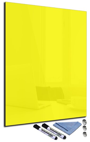 Glasdekor Magnetická skleněná tabule 50x70cm žlutá