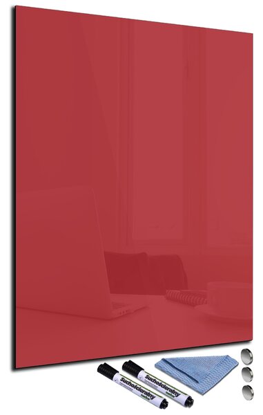 Glasdekor Magnetická skleněná tabule 50x70cm rudá