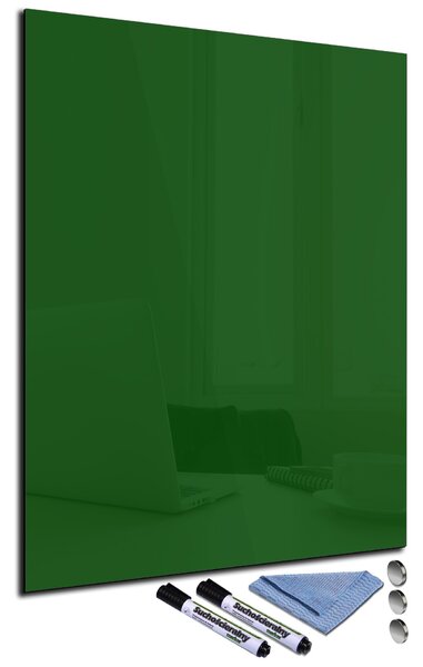 Glasdekor Magnetická skleněná tabule 60x52cm tmavě zelená