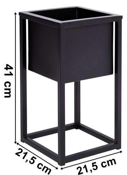 TZB Květináč na stojanu CONCOVE 40 cm černý