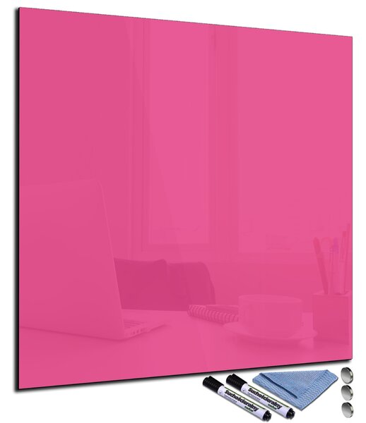 Glasdekor Magnetická skleněná tabule 65x65cm růžová