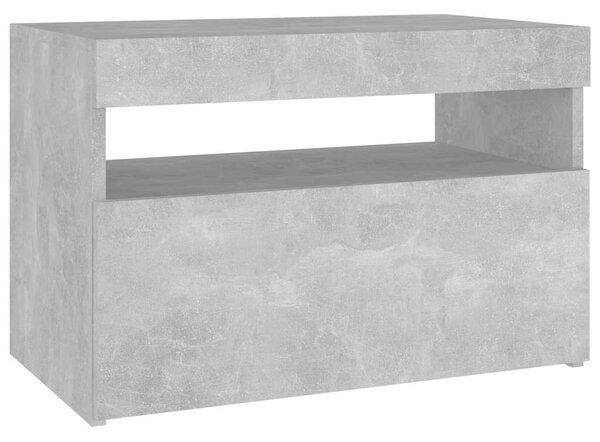 Noční stolek s LED osvětlením betonově šedý 60 x 35 x 40 cm 3082782