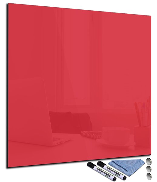 Glasdekor Magnetická skleněná tabule 65x65cm červená