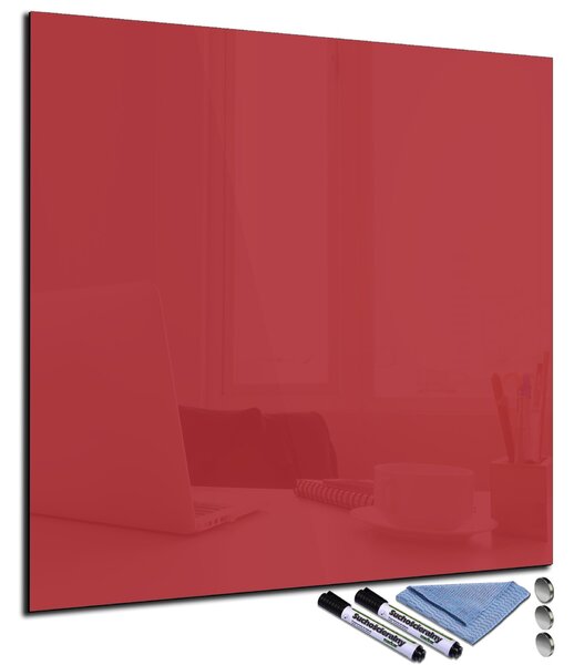 Glasdekor Magnetická skleněná tabule 40x40cm rudá