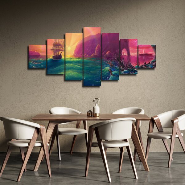 Obraz - Olejomalba, Plavba do fantastické říše (210x100 cm)
