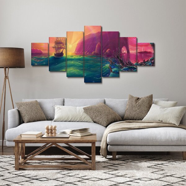 Obraz - Olejomalba, Plavba do fantastické říše (210x100 cm)