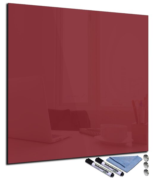 Glasdekor Magnetická skleněná tabule 65x65cm bordó