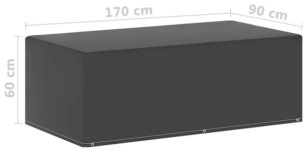 Plachty na zahradní nábytek a grily 2 ks 6 oček 170x90x60 cm 3082846