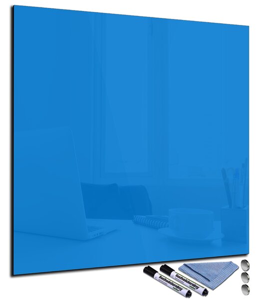 Glasdekor Magnetická skleněná tabule 65x65cm pomněnková modrá