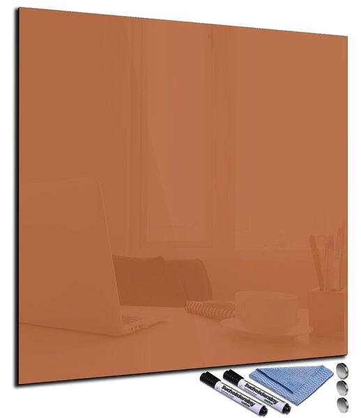 Glasdekor Magnetická skleněná tabule 65x65cm červeno hnědá