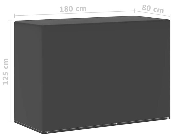 Plachty na zahradní nábytek a grily 2 ks 6 oček 180x80x125 cm 3082847