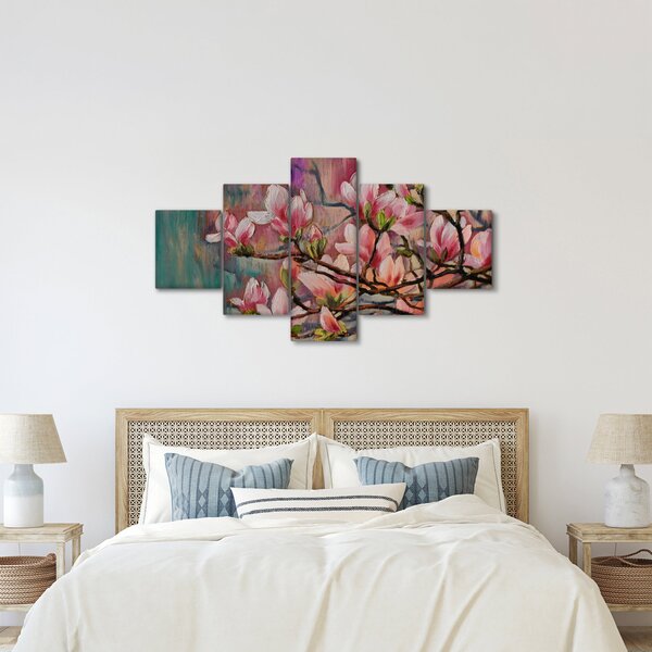 Obraz - Olejomalba, Rozkvetlá sakura (125x70 cm)