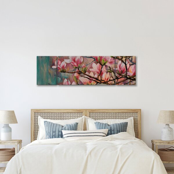 Obraz - Olejomalba, Rozkvetlá sakura (170x50 cm)