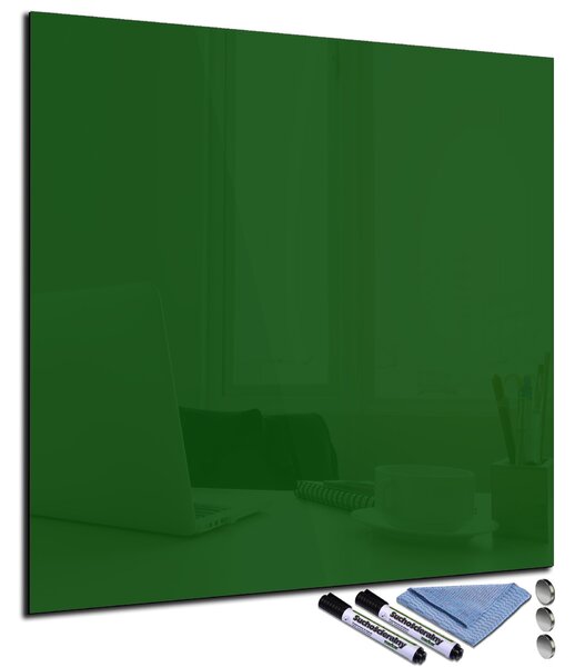 Glasdekor Magnetická skleněná tabule 40x40cm tmavě zelená