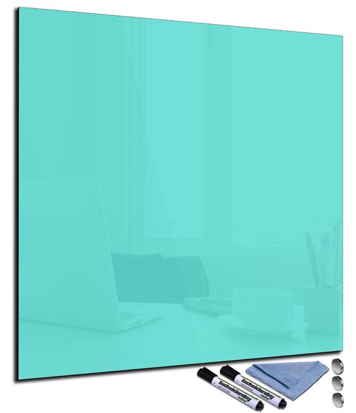 Glasdekor Magnetická skleněná tabule 50x50cm světlá tyrkysová