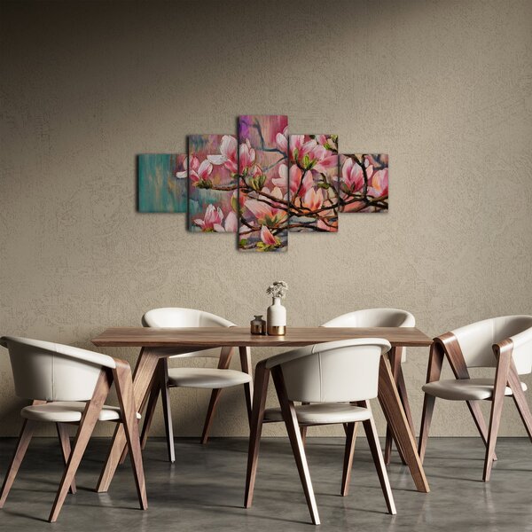 Obraz - Olejomalba, Rozkvetlá sakura (125x70 cm)