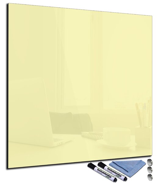 Glasdekor Magnetická skleněná tabule 65x65cm krémová