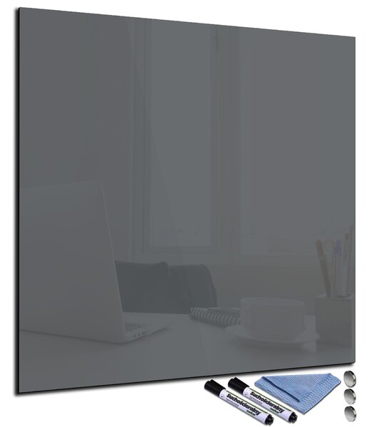 Glasdekor Magnetická skleněná tabule 50x50cm tmavě šedá