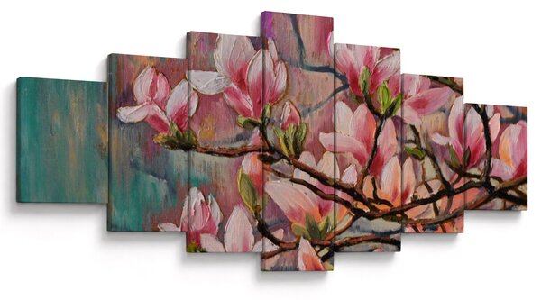 Obraz - Olejomalba, Rozkvetlá sakura (210x100 cm)