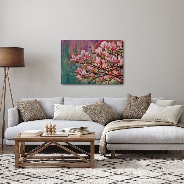 Obraz - Olejomalba, Rozkvetlá sakura (70x50 cm)