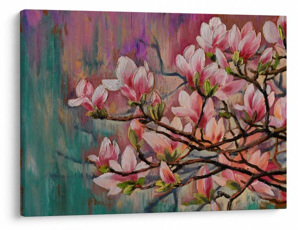 Obraz - Olejomalba, Rozkvetlá sakura (70x50 cm)