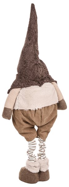 Sada 3 vánočních dekorací KOSKENKORVA 70/58-80/80-104 cm Skřítek Hnědá