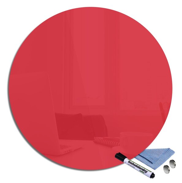 Glasdekor Magnetická skleněná tabule pr.70cm červená