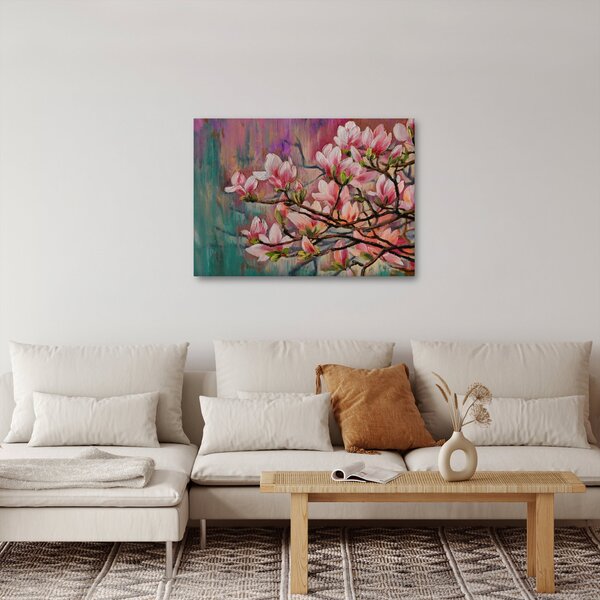 Obraz - Olejomalba, Rozkvetlá sakura (70x50 cm)