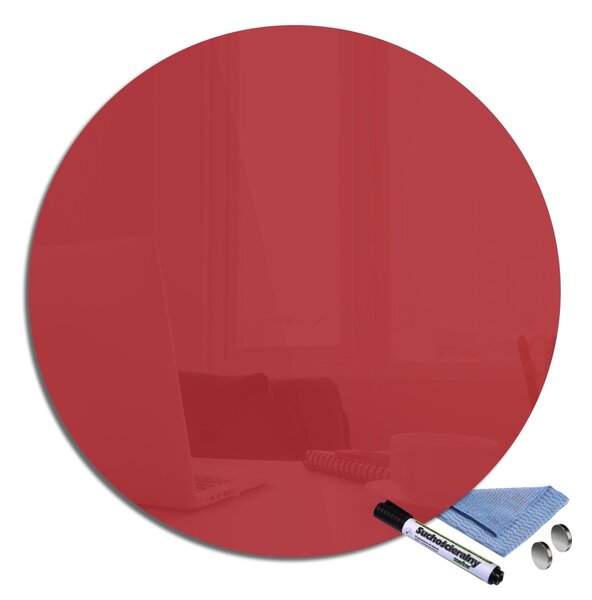 Glasdekor Magnetická skleněná tabule pr.90cm rudá
