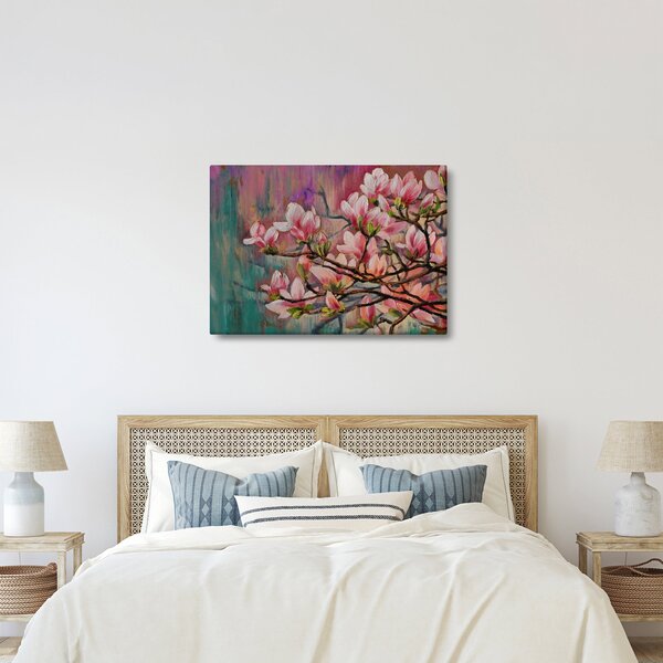 Obraz - Olejomalba, Rozkvetlá sakura (70x50 cm)