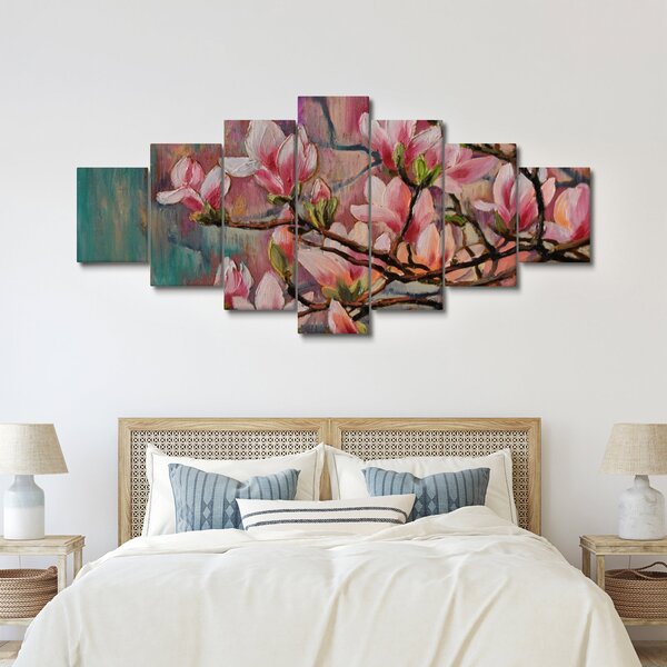Obraz - Olejomalba, Rozkvetlá sakura (210x100 cm)