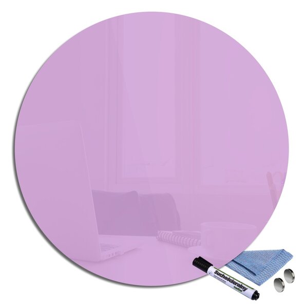 Glasdekor Magnetická skleněná tabule pr.40cm světle růžová