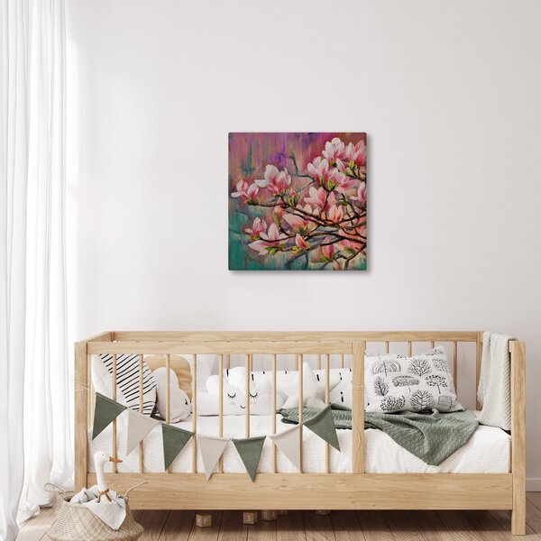 Obraz - Olejomalba, Rozkvetlá sakura (30x30 cm)