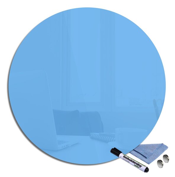 Glasdekor Magnetická skleněná tabule pr.70cm nebeská modrá