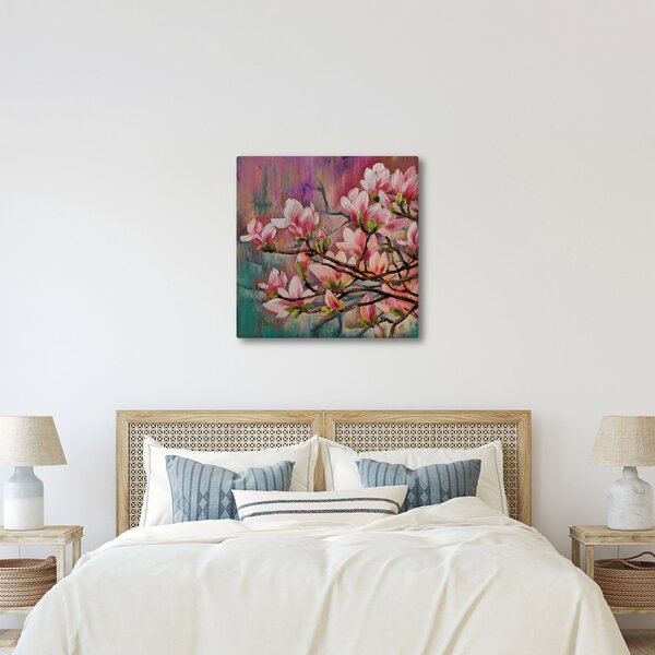 Obraz - Olejomalba, Rozkvetlá sakura (30x30 cm)